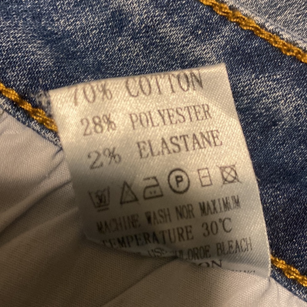 Thcreasa Blue Old Washed High Waisted Daisy Embroidery Wide-leg Light Jeans NWT - Picture 13 of 14
